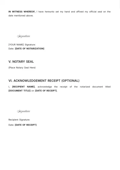 Free Notary Public For Real Estate Template to Edit Online
