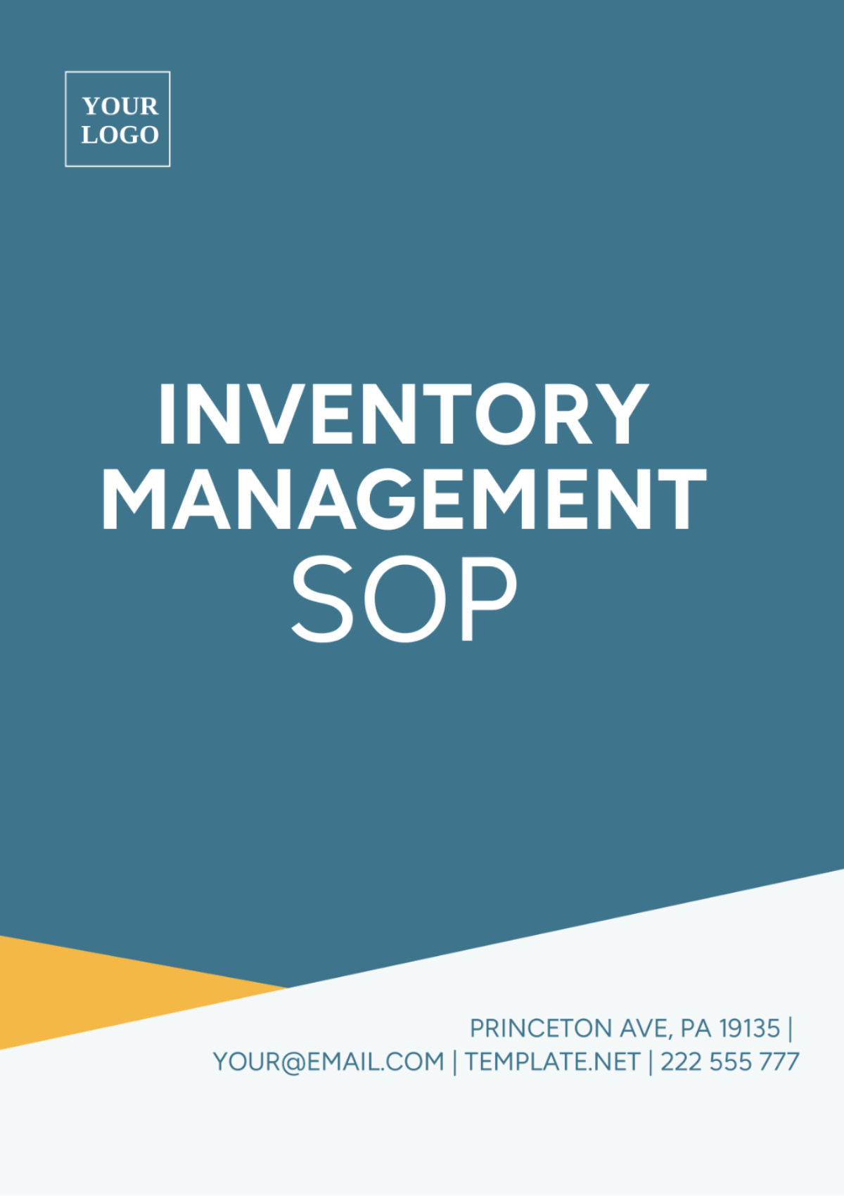 Inventory Management SOP Template