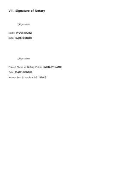 Free Notary Public For Child Custody Template to Edit Online