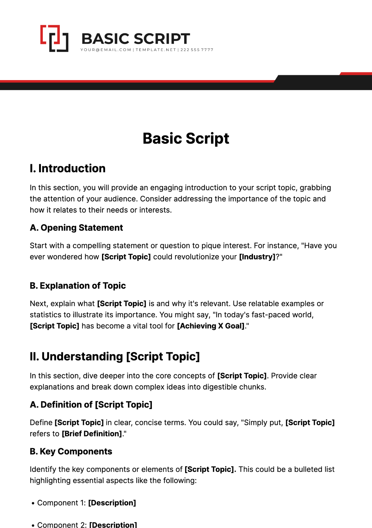 Basic Script Template
