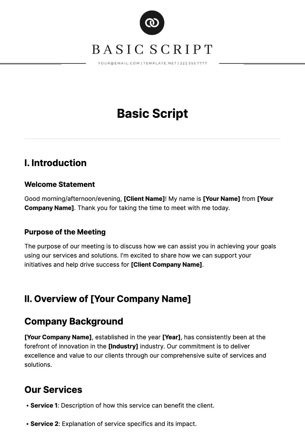 Basic Script Template