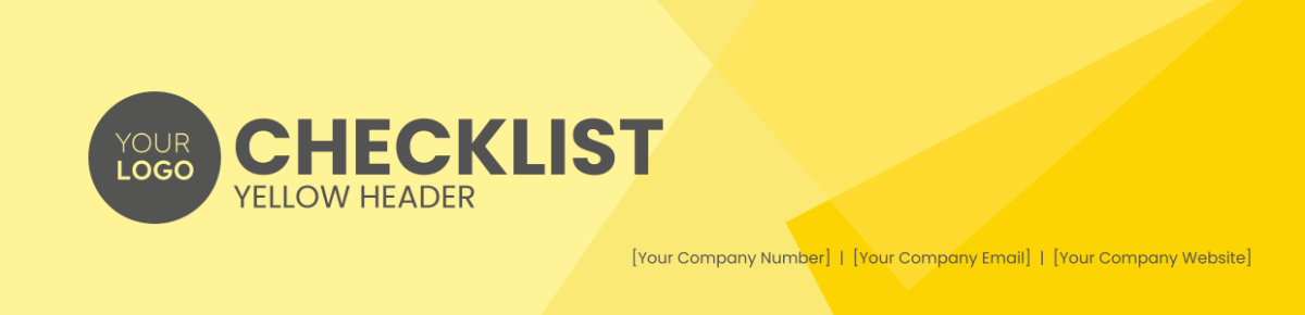 Checklist Yellow Header Template