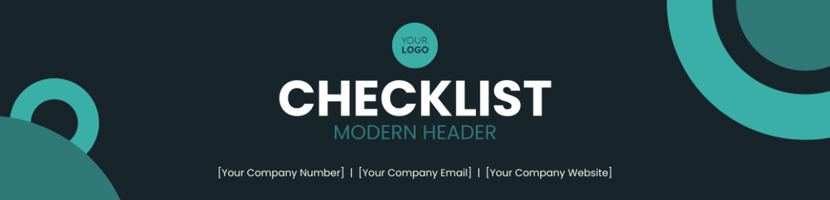 Checklist Modern Header