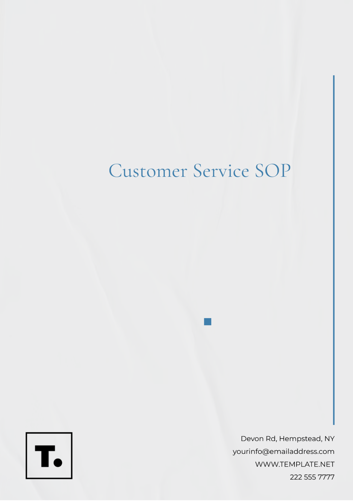 Customer Service SOP Template - Edit Online & Download