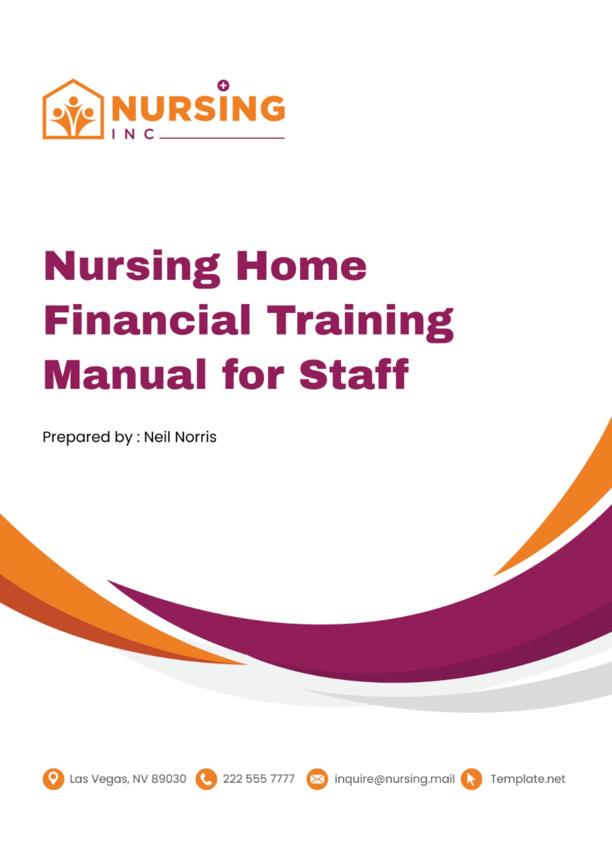 Nursing Home Financial Training Manual for Staff Template