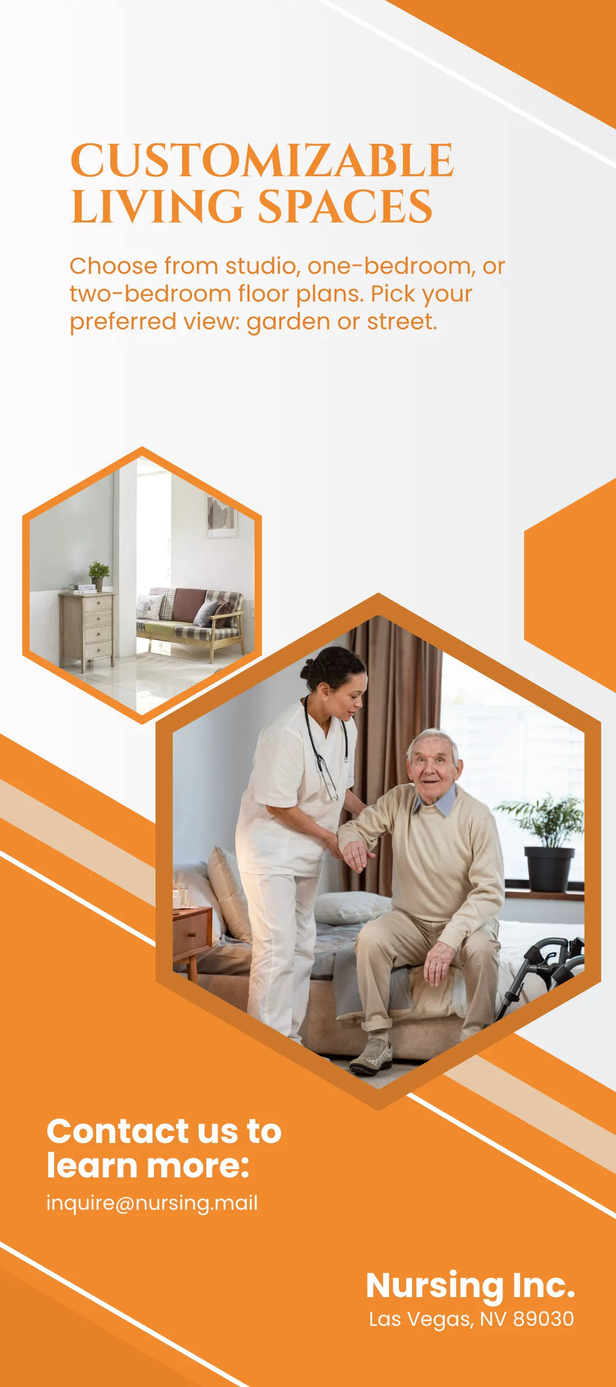 Free Personalized Room and Accommodation Options Rack Card Template to Edit Online