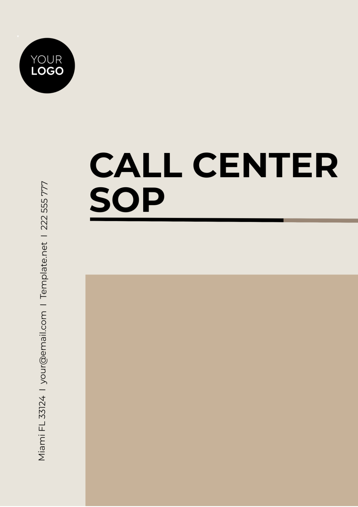 Call Center SOP Template