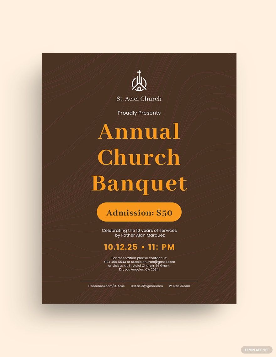 Free Church Banquet Flyer Template