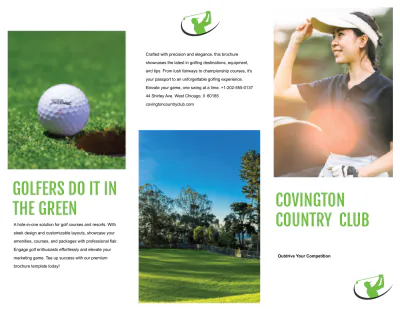 Free Golf Brochure to Edit Online