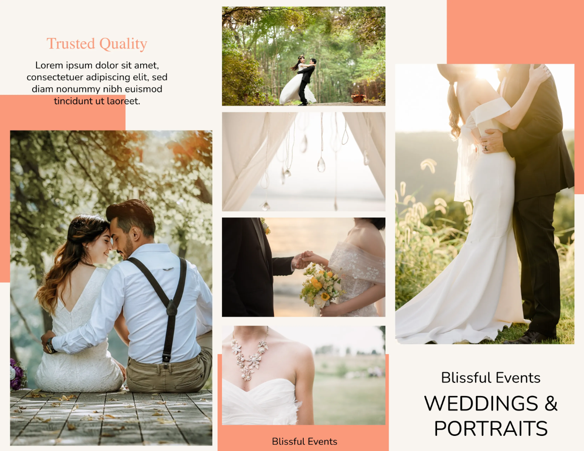 Free Wedding Brochure Template to Edit Online