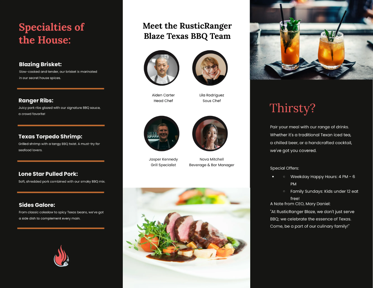 Free Food Brochure Template to Edit Online