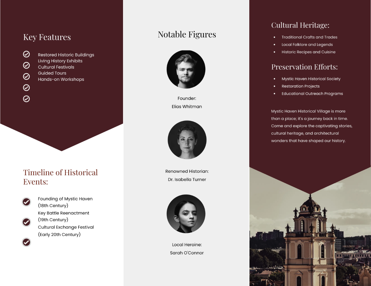 Free History Brochure Template to Edit Online