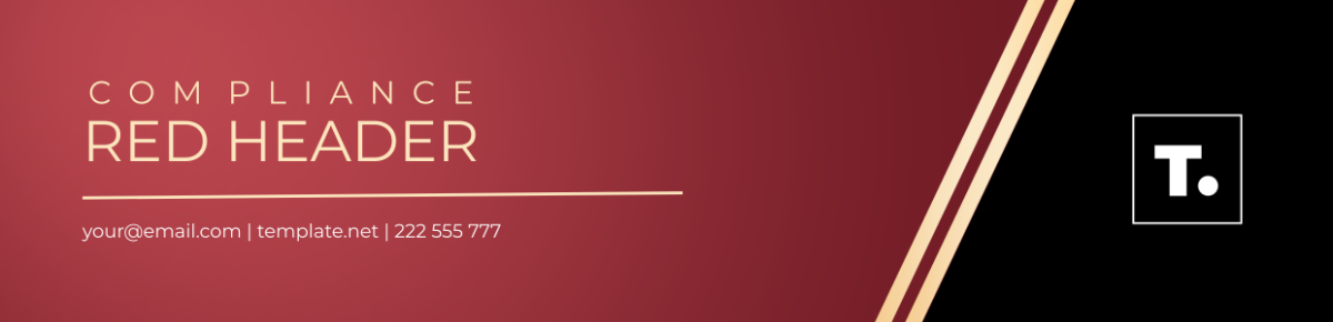 Compliance Red Header Template