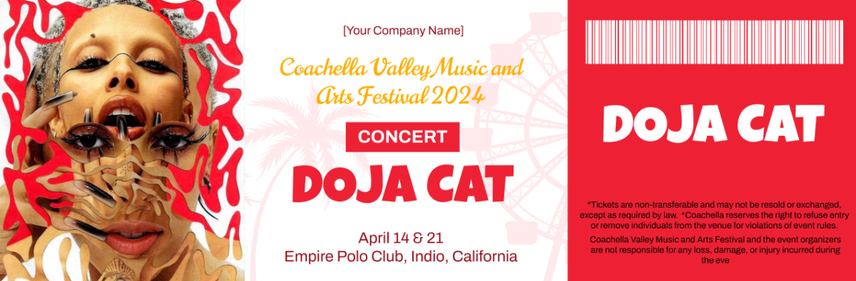 Coachella Concert Ticket Template