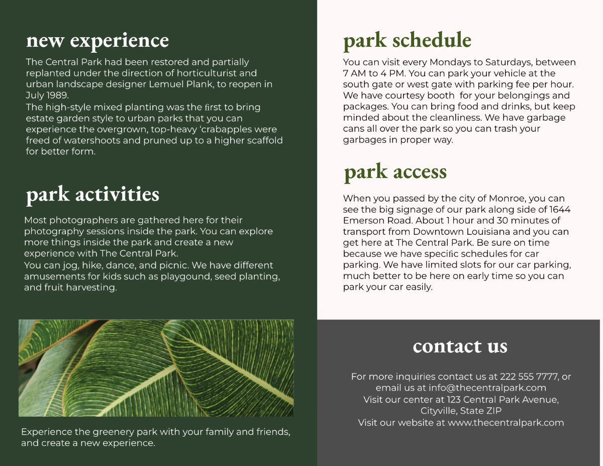 Free One Page Brochure Template to Edit Online