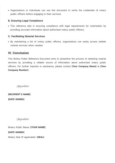 Free List Of Notary Public Template to Edit Online