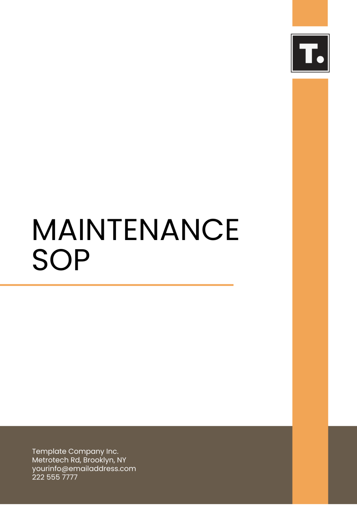 Maintenance SOP Template - Edit Online & Download