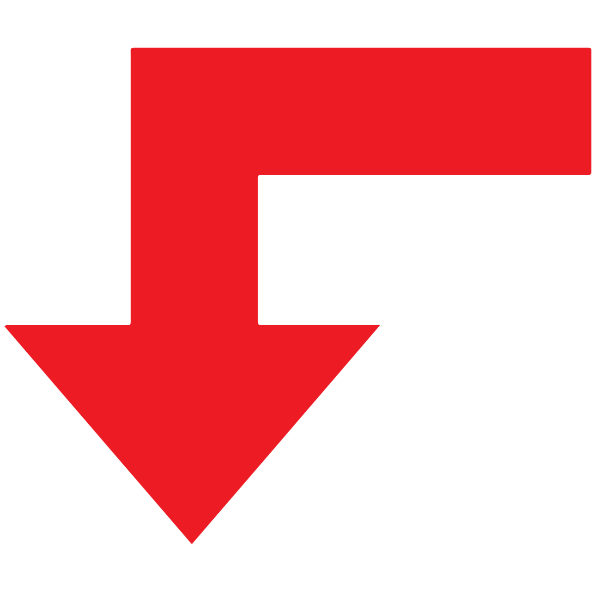 Free Red Down Arrow