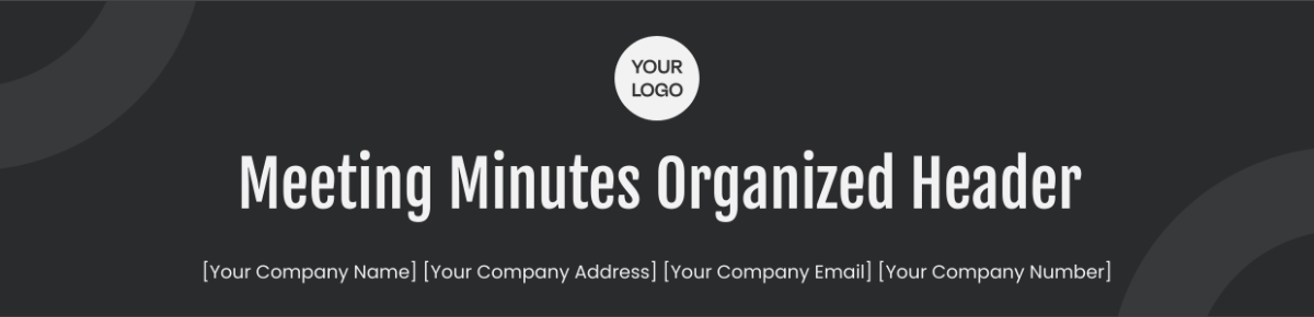 Meeting Minutes Organized Header