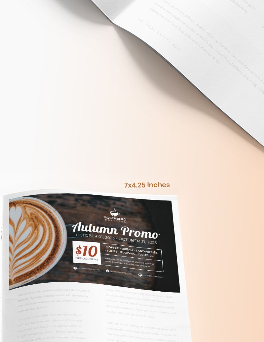 Coffee Shop Magazine Ads Format