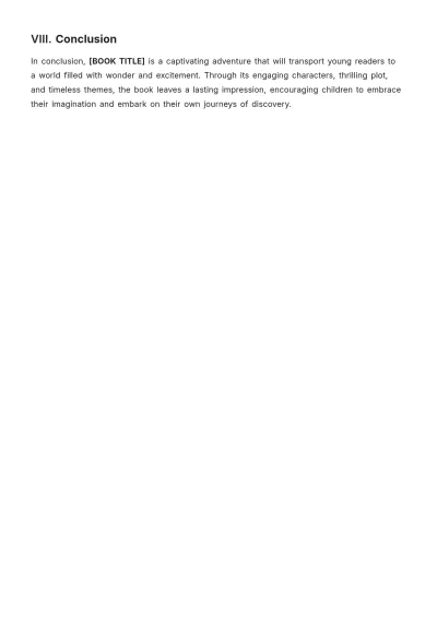 Free Book Summary for Kids Template to Edit Online