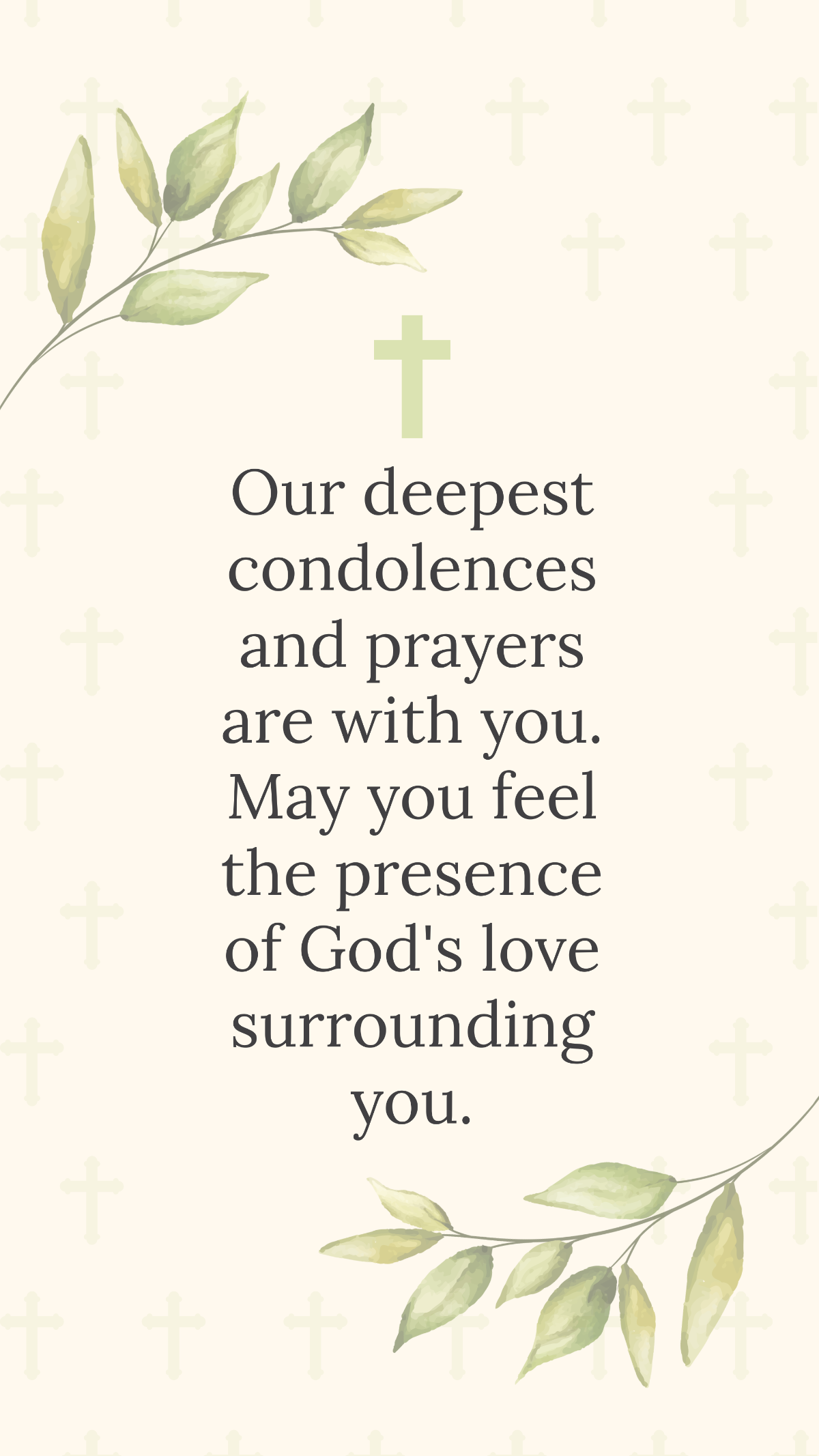 Christian Condolences Messages Template