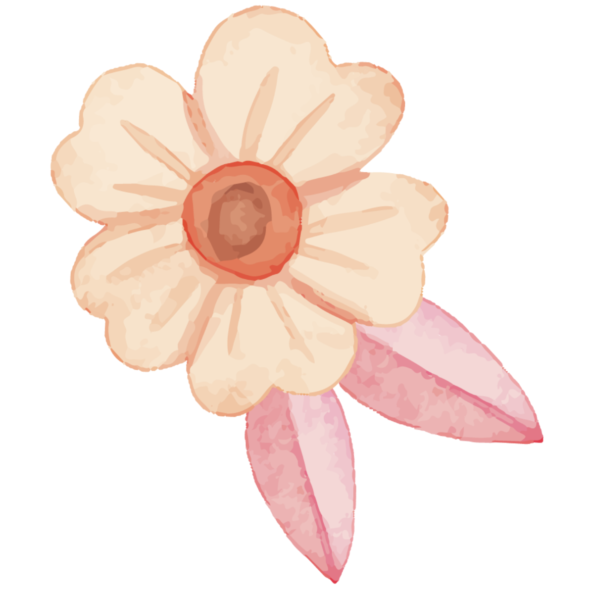 Free Minimalist Watercolor Flower