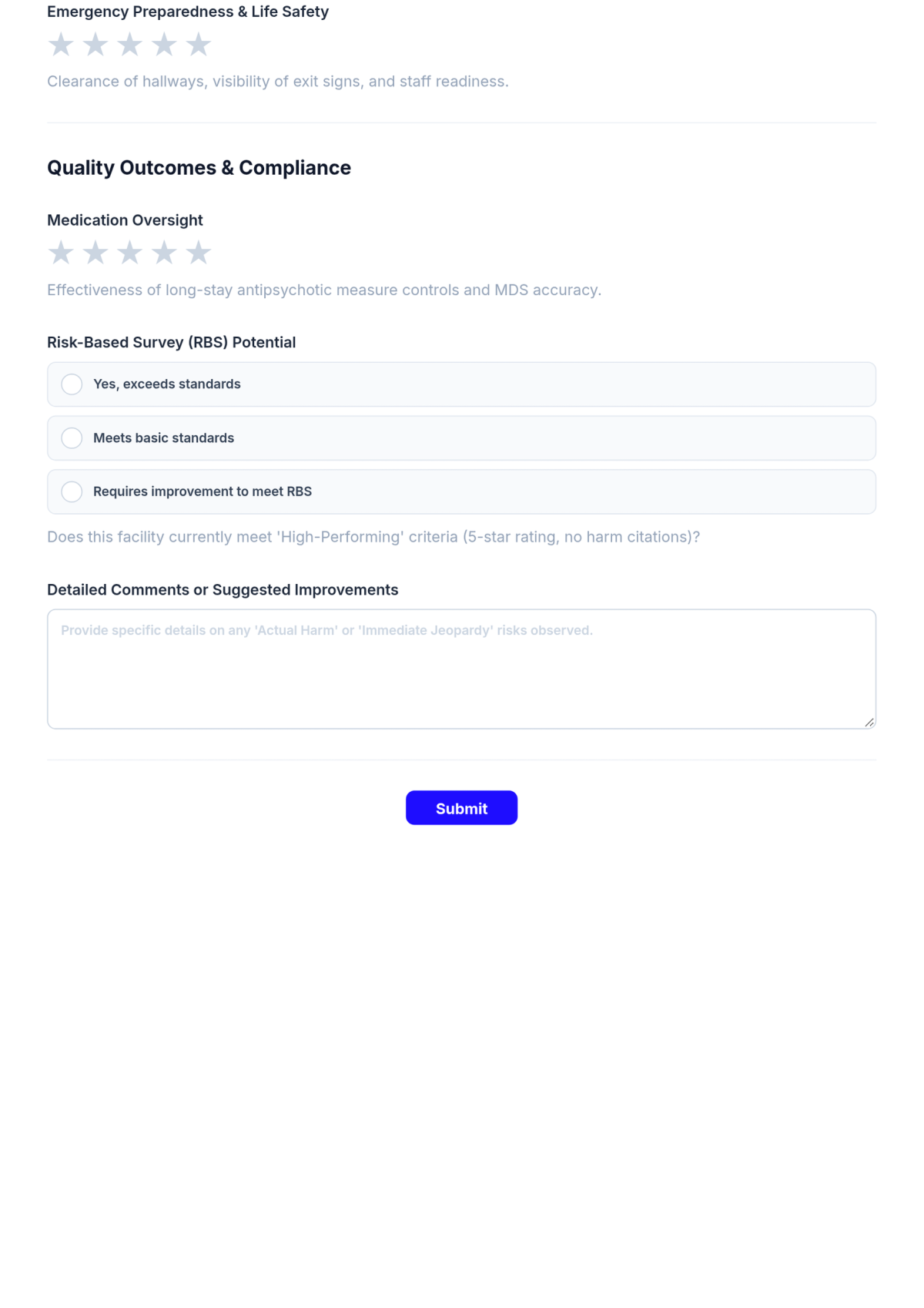 Free Nursing Home Quality Assurance Feedback Form Template & AI Maker Free Nursing Home Quality Assurance Feedback Form Template & AI Maker