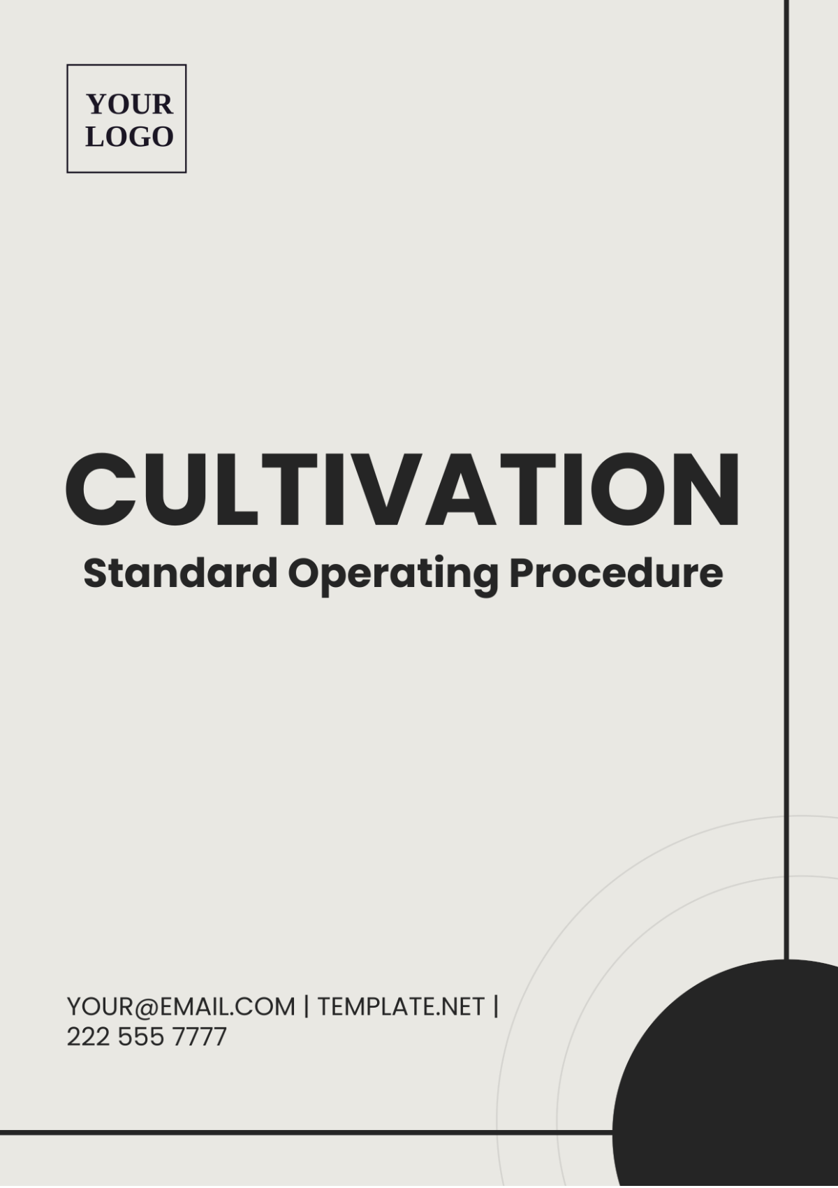 Cultivation SOP Template