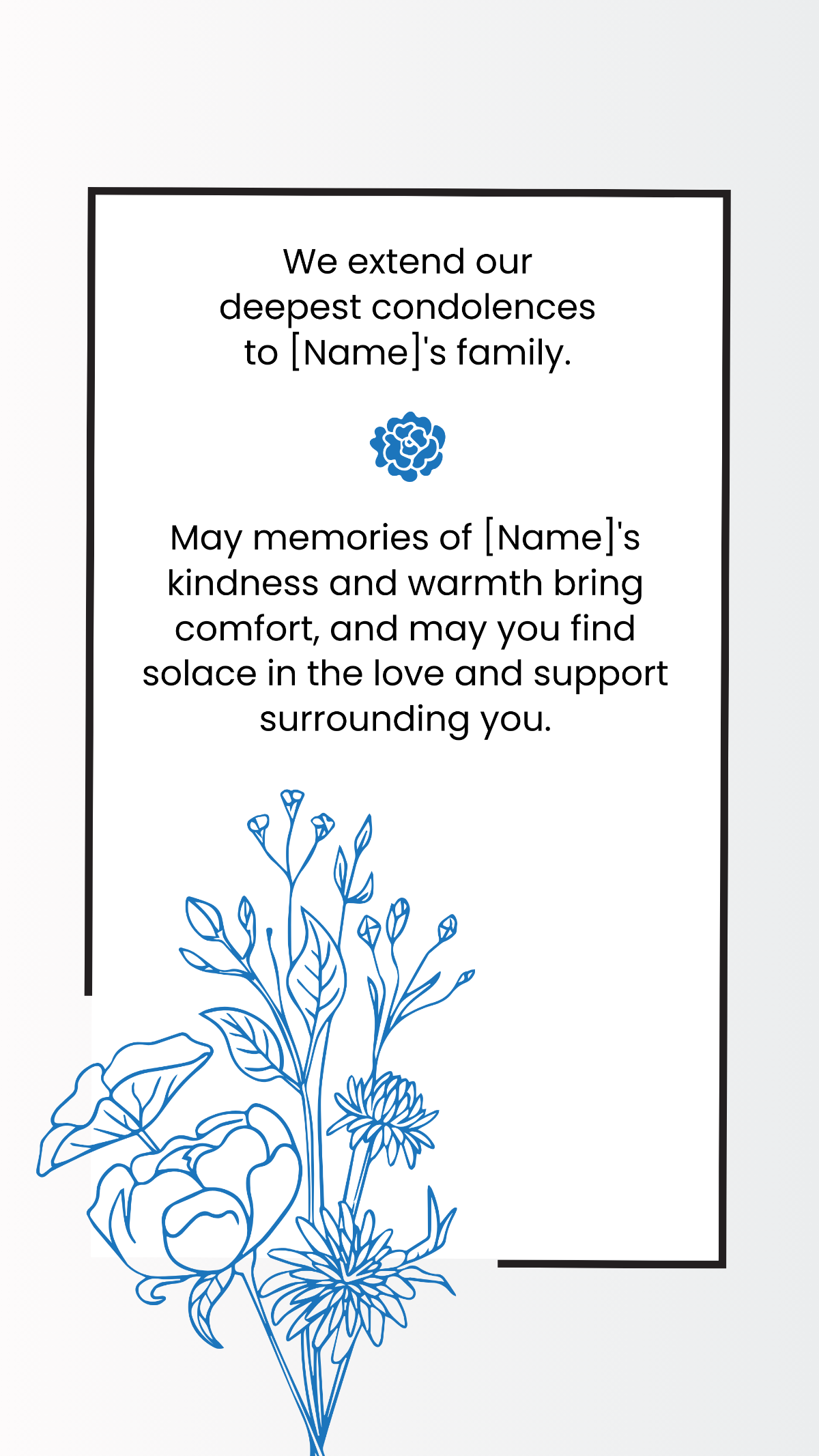 Condolence Funeral Messages Template