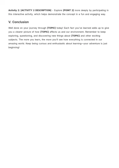 Free Brief Summary for Kids Template to Edit Online