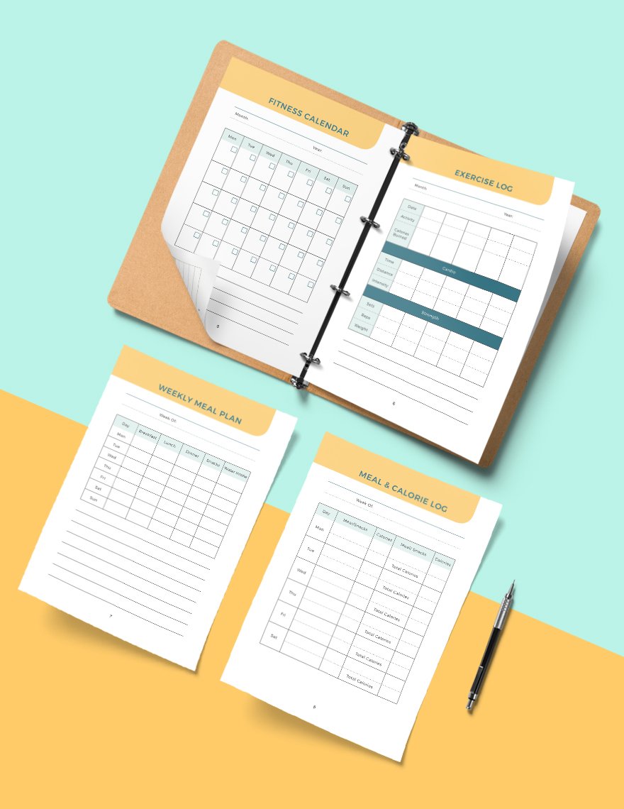 Health and Fitness Planner Template