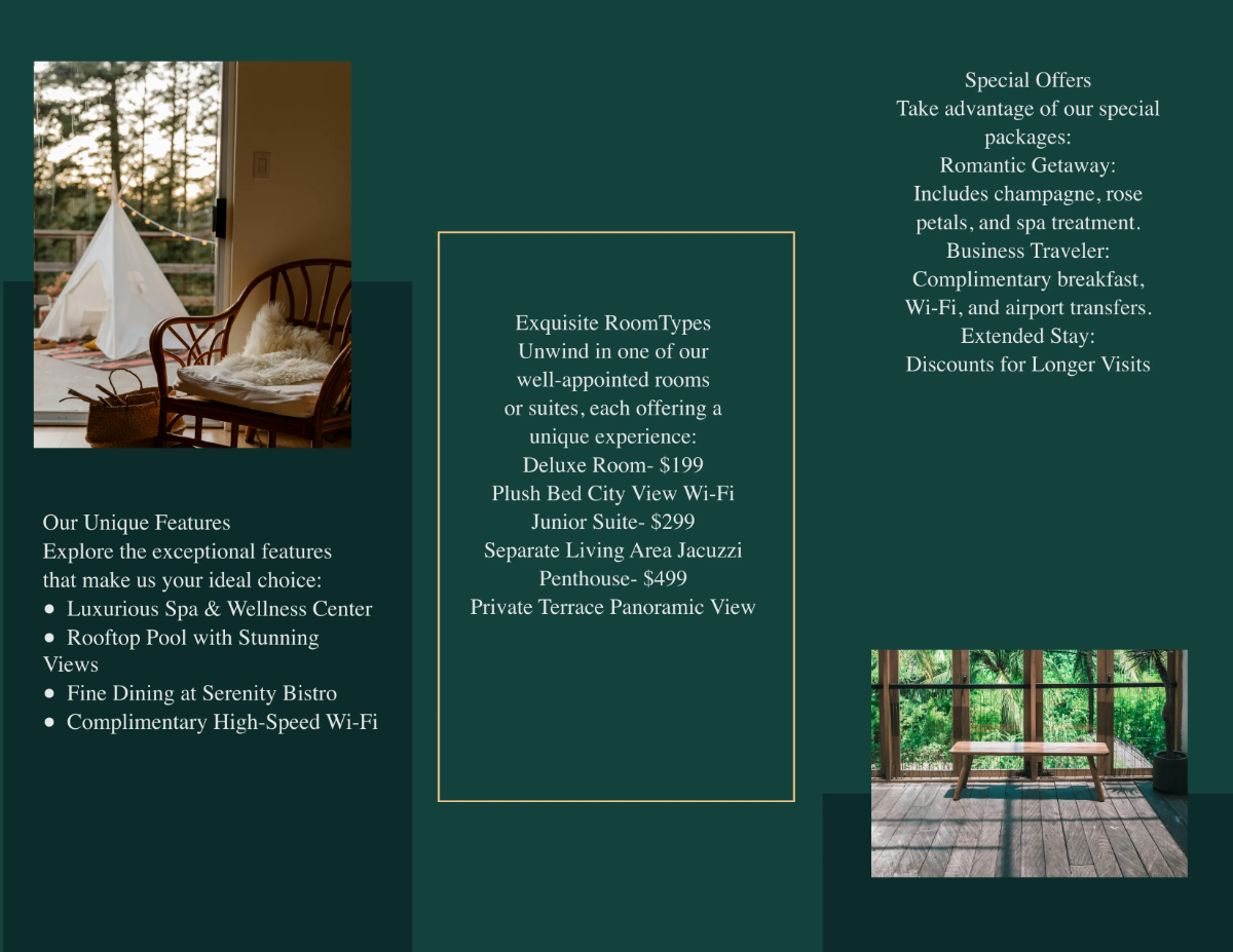 Free Hotel Brochure Template to Edit Online