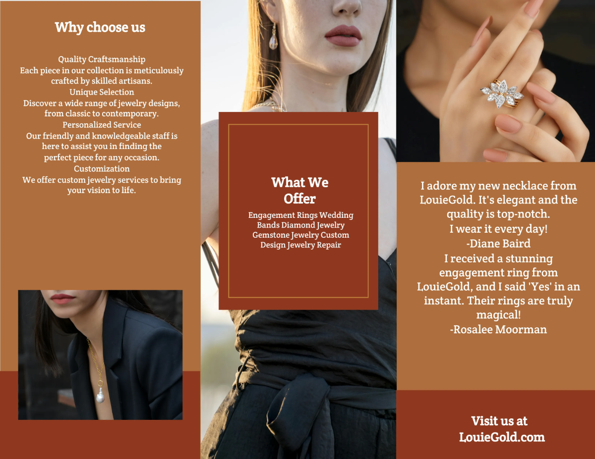 Free Jewelry Brochure Template to Edit Online