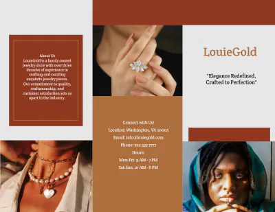 Free Jewelry Brochure Template to Edit Online