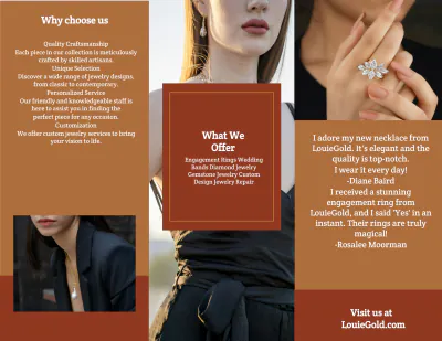 Free Jewelry Brochure Template to Edit Online