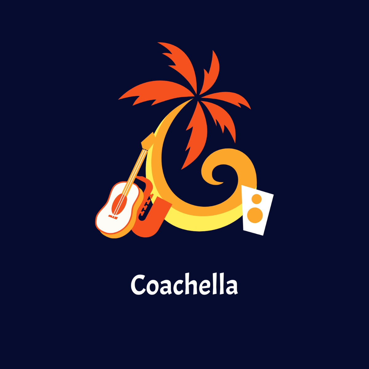 Free Coachella Music Festival Logo Template