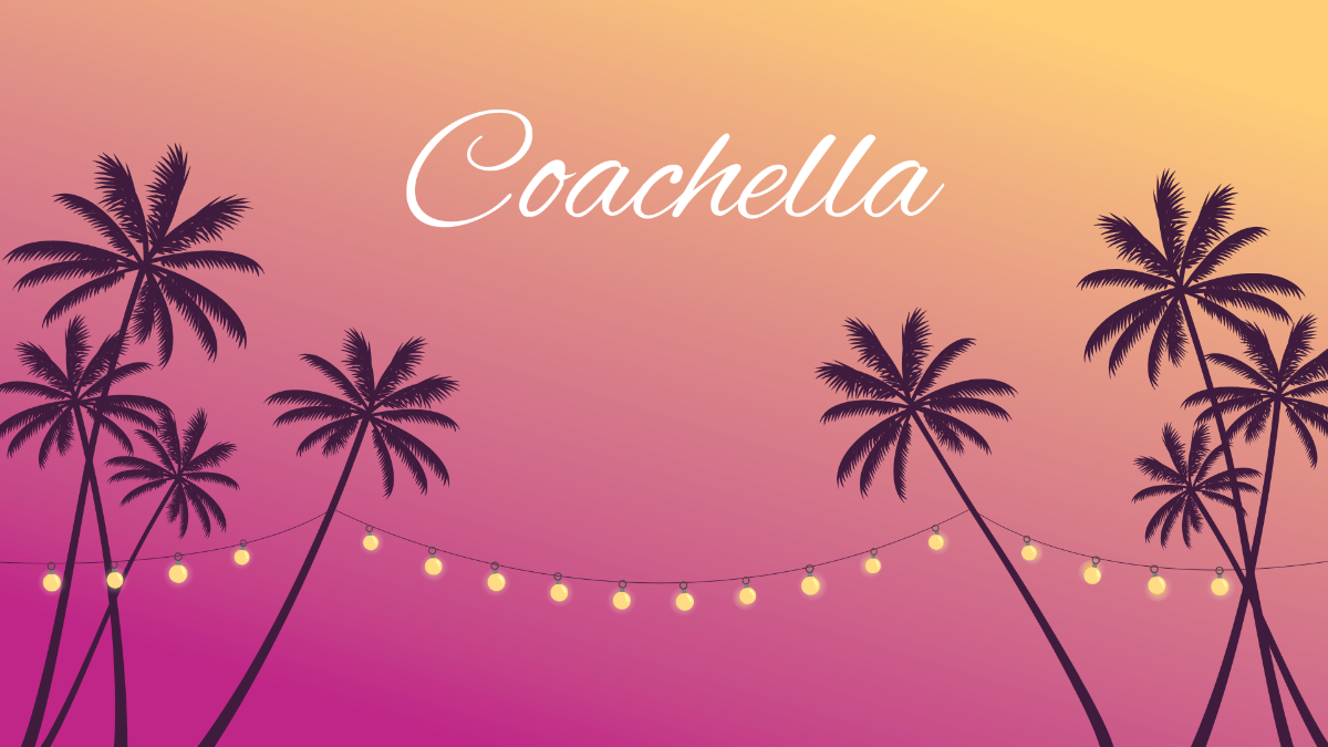 Coachella Decoration Background Template