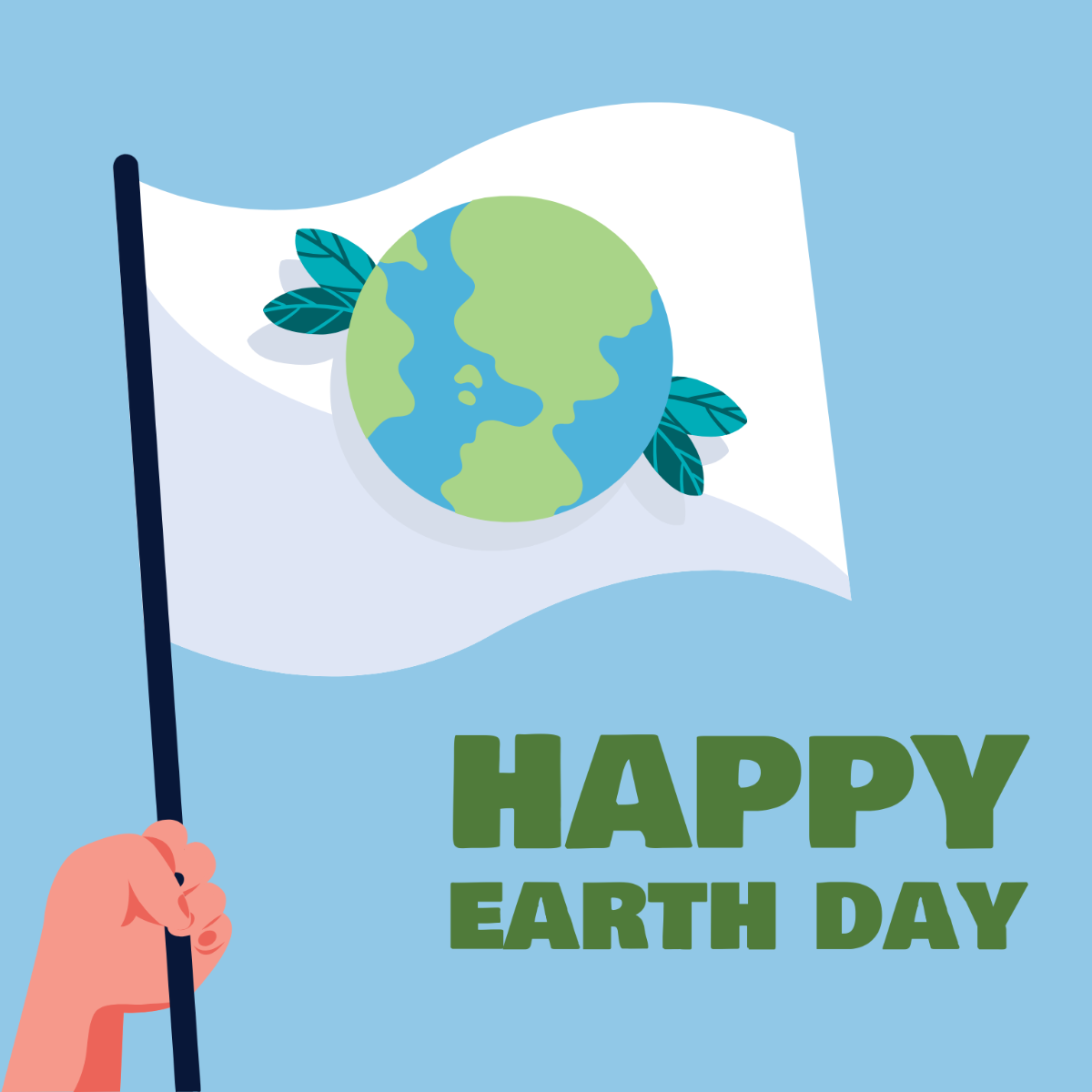 Earth Day Flag Template