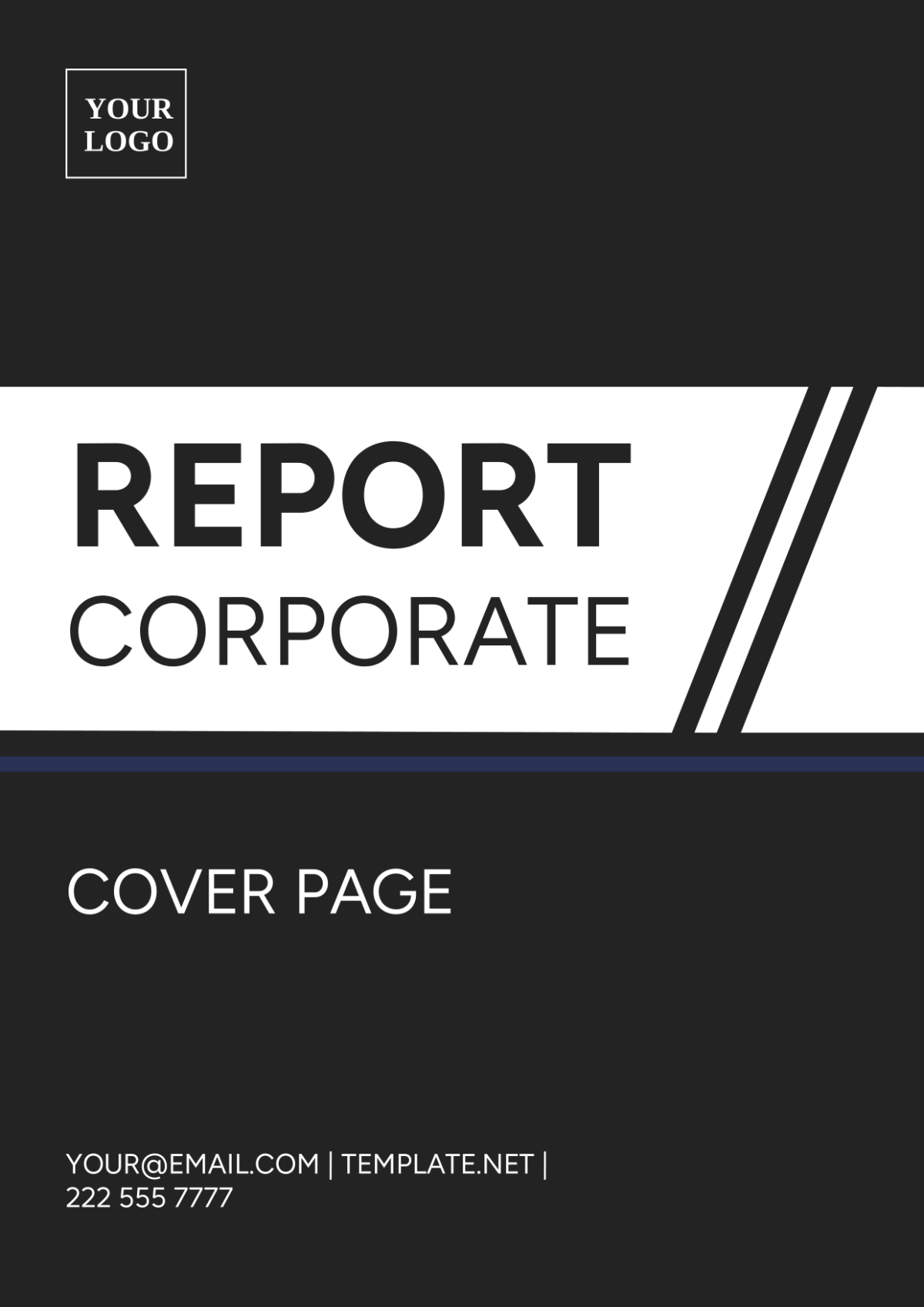 Report Corporate Cover Page Template
