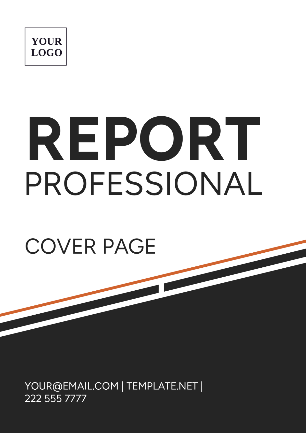 Report Professional Cover Page Template