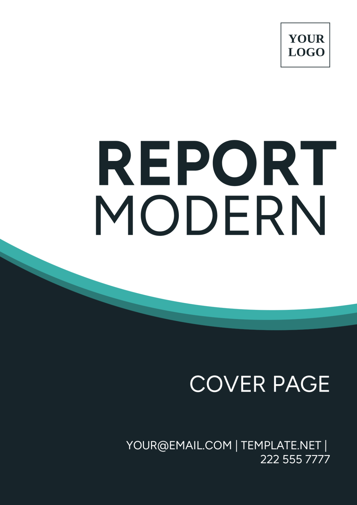 Report Modern Cover Page Template