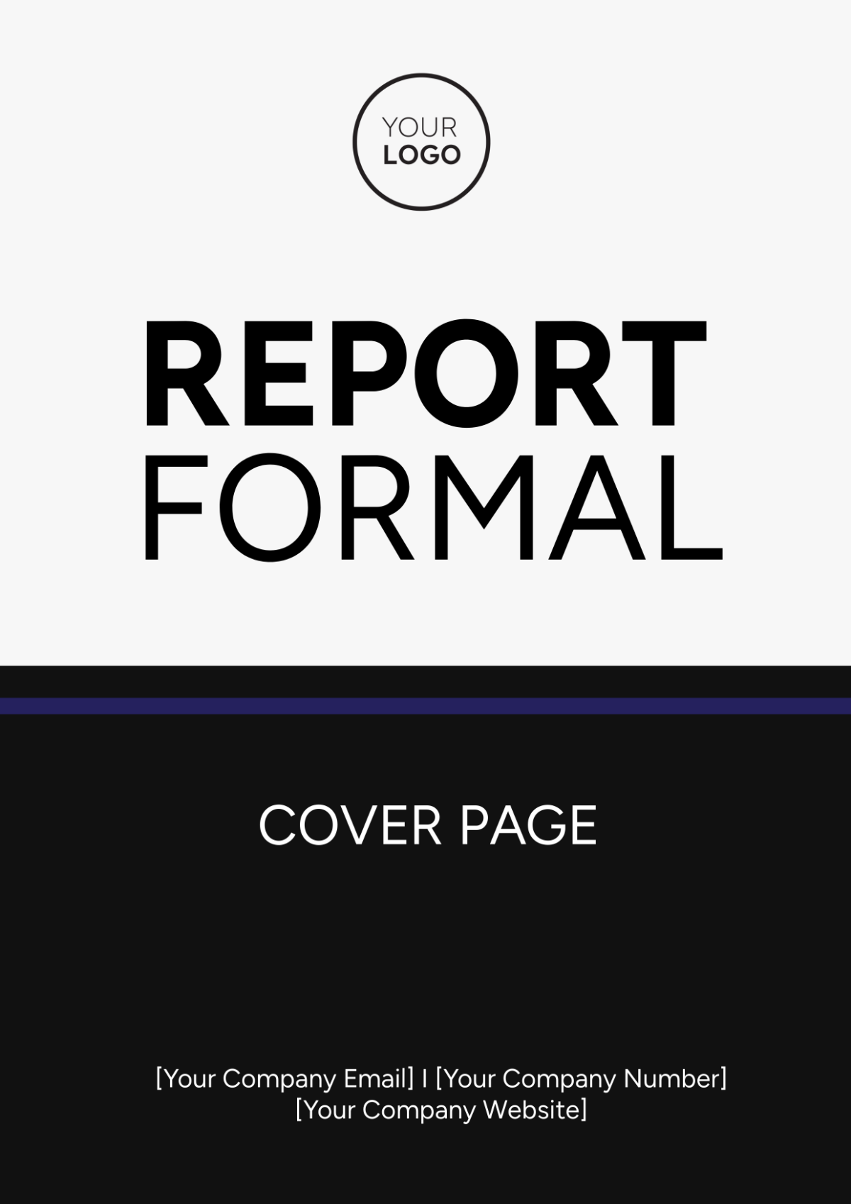 Report Formal Cover Page