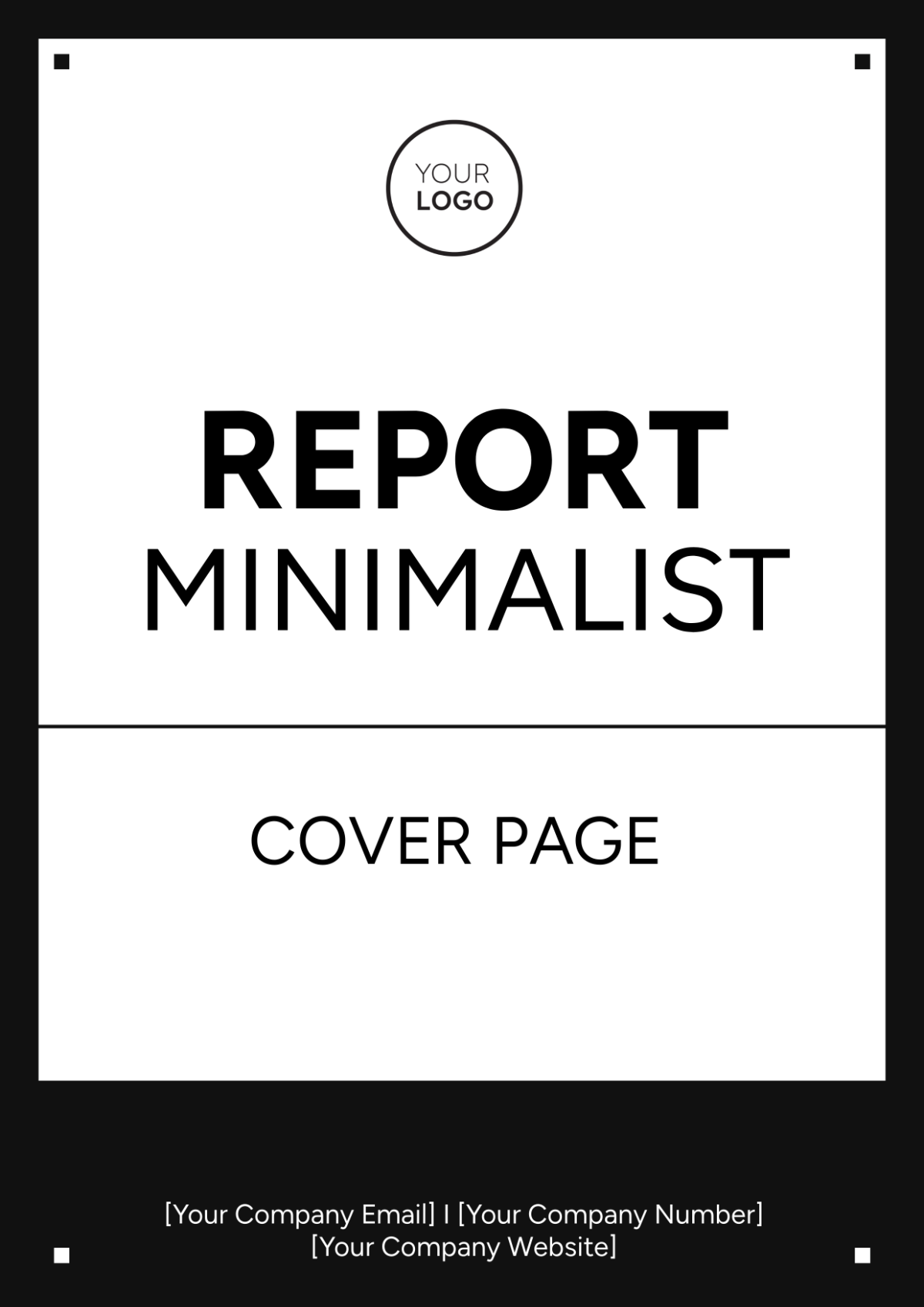 Report Minimalist Cover Page