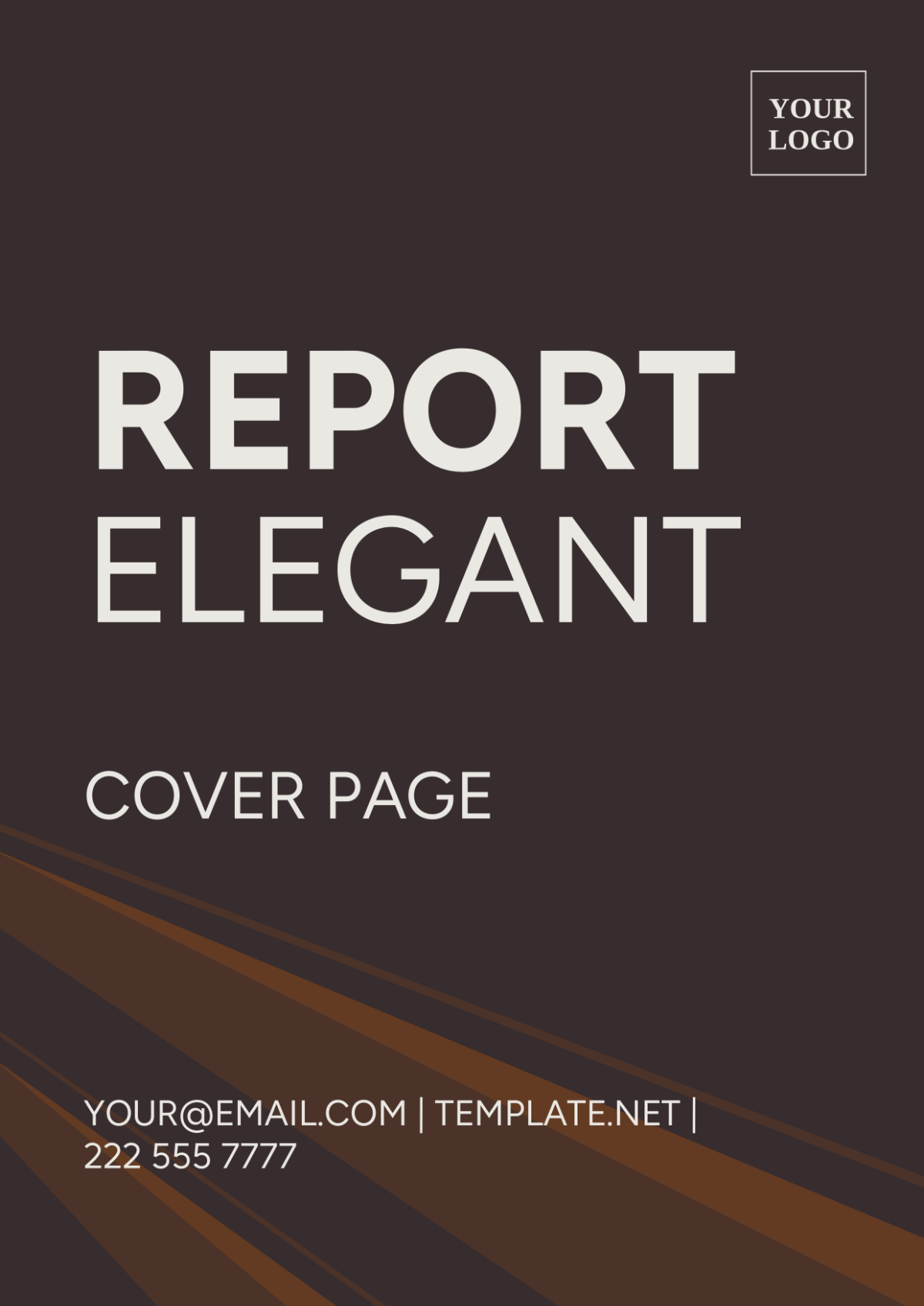 Report Elegant Cover Page Template