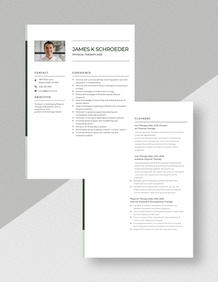 Physical Therapy Aide Resume Download