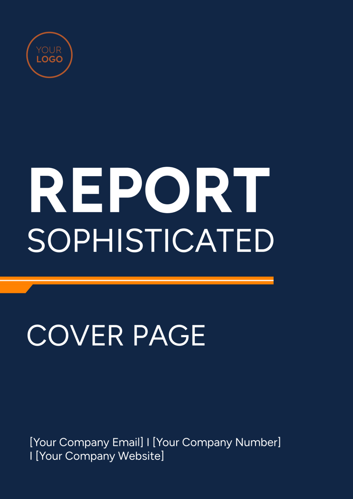Report Sophisticated Cover Page