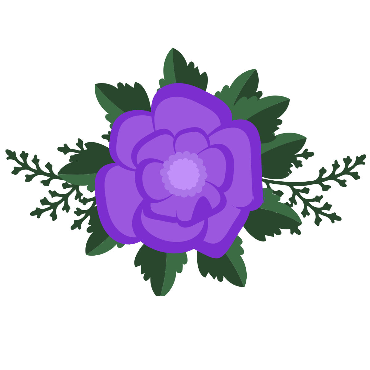 Purple Decorative Flower