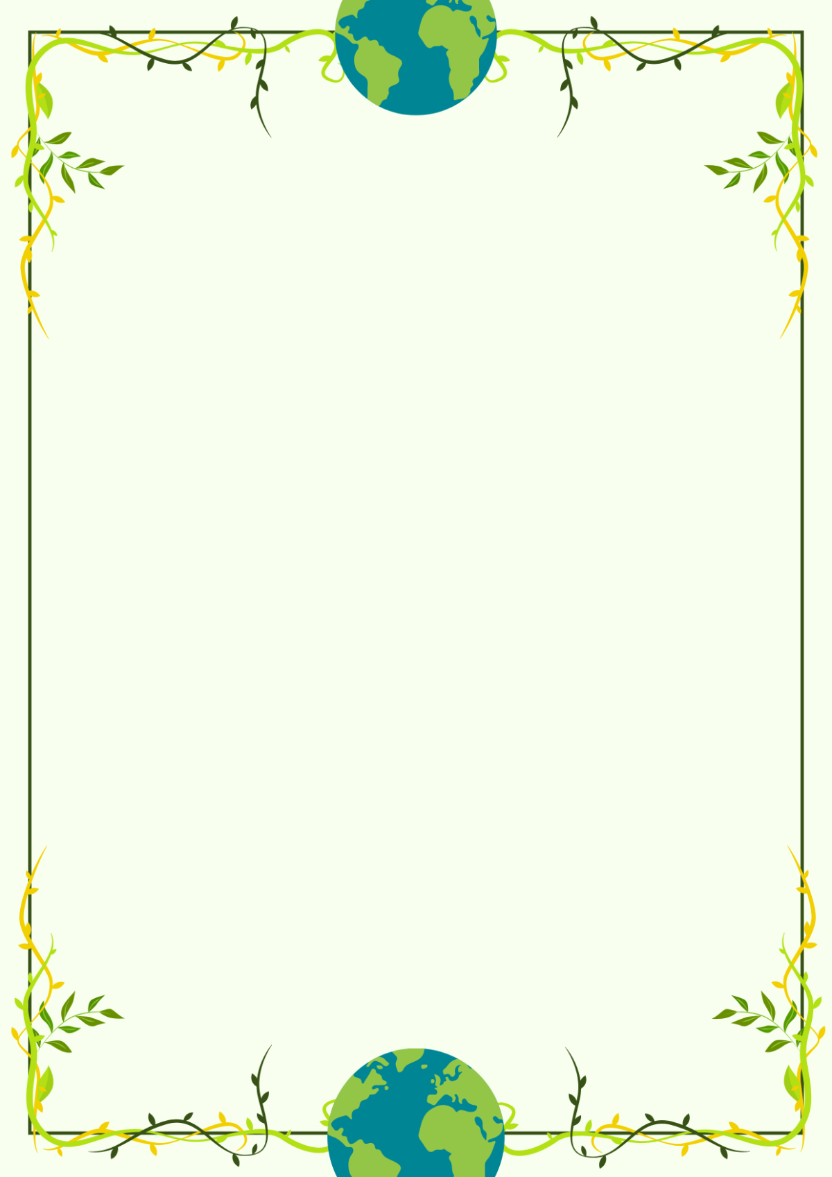 Earth Day Border Template