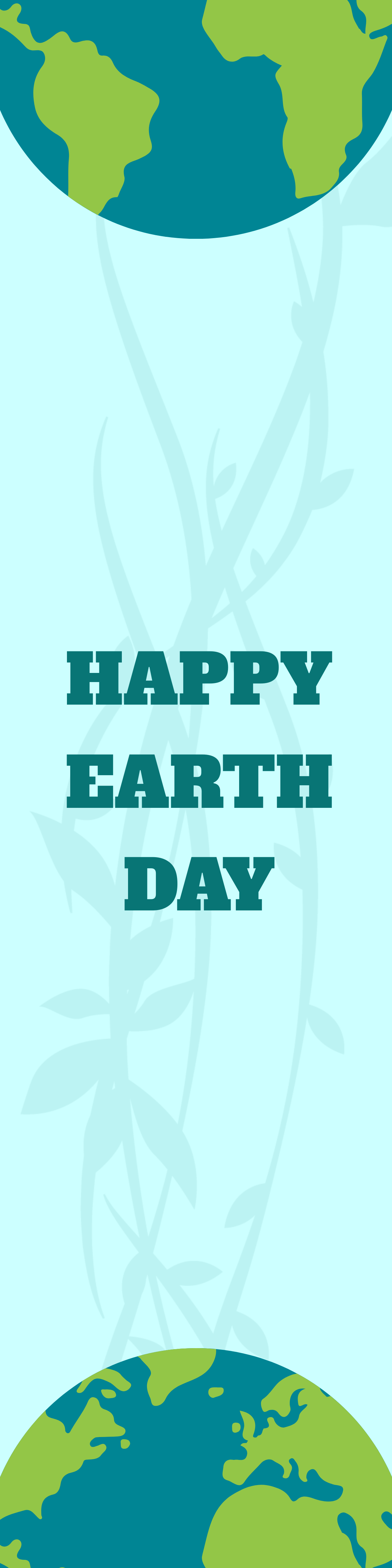 Free Earth Day Bookmark Template
